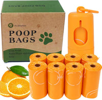Cherry Blossom Scented Dog Poop Bags, 42 Rolls 630 counts - orange / 120 Count (Pack of 1)