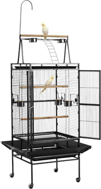 VEVOR Bird Cage, Flat Top - Black / 32.7"L x 31.1"W x 82.7"H