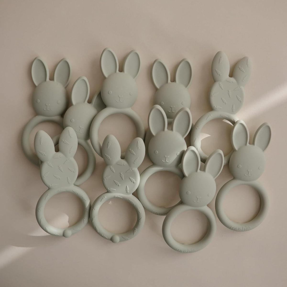 mushie Silicone Baby Teether Toy - Bunny - image 3