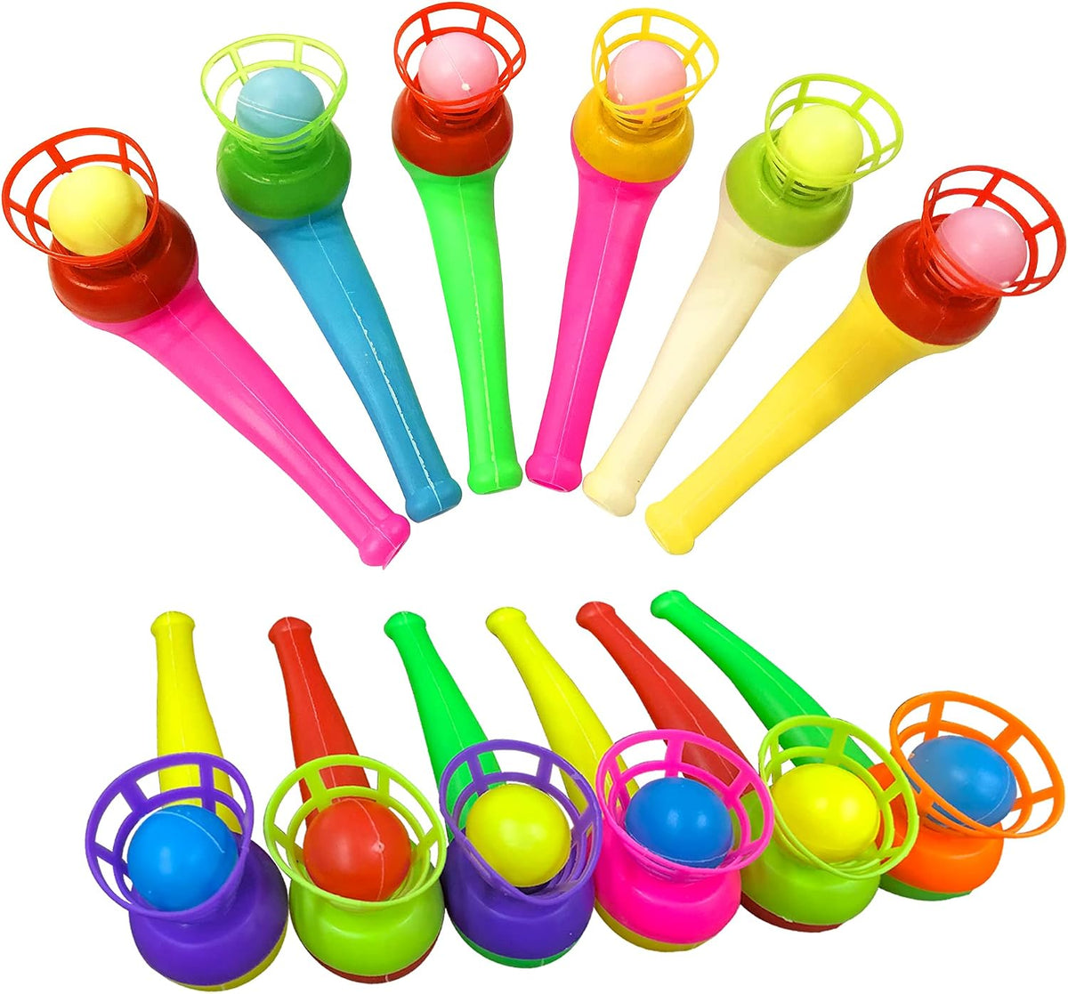 PPXMEEUDC 30 floating ball blow pipe toys in assorted colors