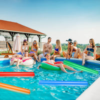 KIMOBER 6 pack giant inflatable pool noodles in red, yellow, blue, orange, green and pink - view 5