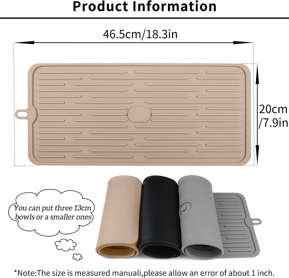 Pet Placemat for Dog and Cat - Taupe - image 2