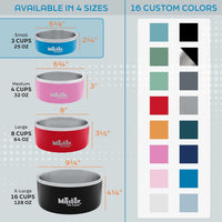 Master Pet Supply Stainless Steel Dog Bowls 128 oz Heavy Duty Aqua Sky – Essentials for Dogs - Aqua Sky / 3 Cups (25 oz) - image 2
