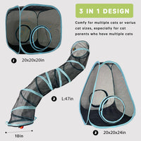 Outdoor Cat Enclosures, Cat Tunnels Catio Tents Cubes for Indoor Cats with Play Ball, Collapsible - image 3