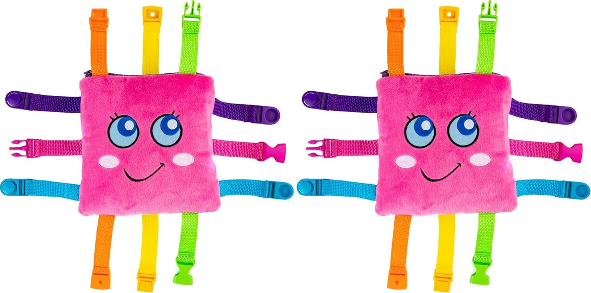 Buckle Toy, Bella Square, Learning Activity - 6.5 inches (Pack of 2)