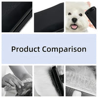 Deshedding Brush for Dogs & Cats - Dual-Head Pet Grooming Tool with Ergonomic Handle, Gentle Hair Removal Brush for Horses, Rabbits