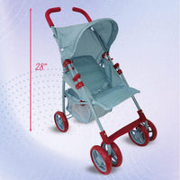 Baby Doll Stroller for Toddler Girls & Big Kids up to 8 Years Old - Light Denim - image 3