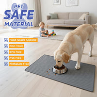 Large Dog Mats for Food and Water - Gray / 40"L x 30"W - image 4