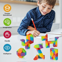 4 Pack Medium Snake Cube, Twist Puzzle Goodie Bags Fillers – Fun for Kids & Family - image 3