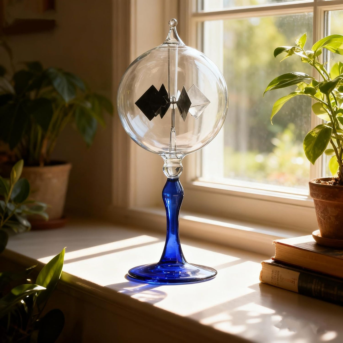 DORAMI large Crookes radiometer, solar light mill in transparent glass - view 14
