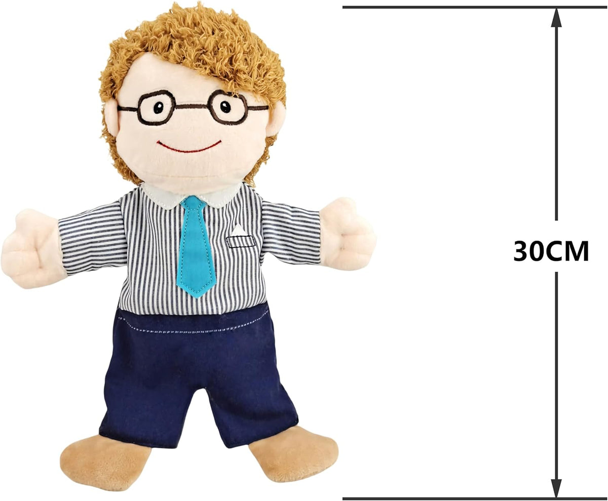 Family Hand Puppets for Kids, Includes Grandpa, Grandma, Dad - Whole Body Dad - image 2