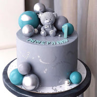 ASTARON 20 Pcs Gold Balls Cake Topper Decorations for Birthday Cake - Silver - image 4