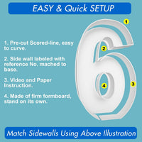 JoyBox Design 3FT DIY Mosaic Balloon Number 1 Frame - Number 6 - image 2