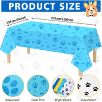 NOVWANG kids party tablecloth 4-pack in red, yellow, cloud and cow print - view 11