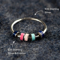 STORYJEWELLERY daughter spinner ring, silver fidget ring with message card - view 12