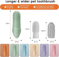 Duckart 6 Pack Dog Toothbrush, 360° Cleaning Finger Brush for Dogs Teeth, Food Grade Silicone Pet Toothbrush Fits Most Fingers