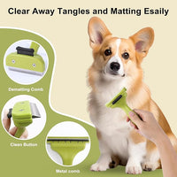 6 PCS Dog and Cat Grooming Kit, Versatile Tools Including Shedding Brush, Nail Clipper with Nail File, Slicker Brush, Dematting Comb