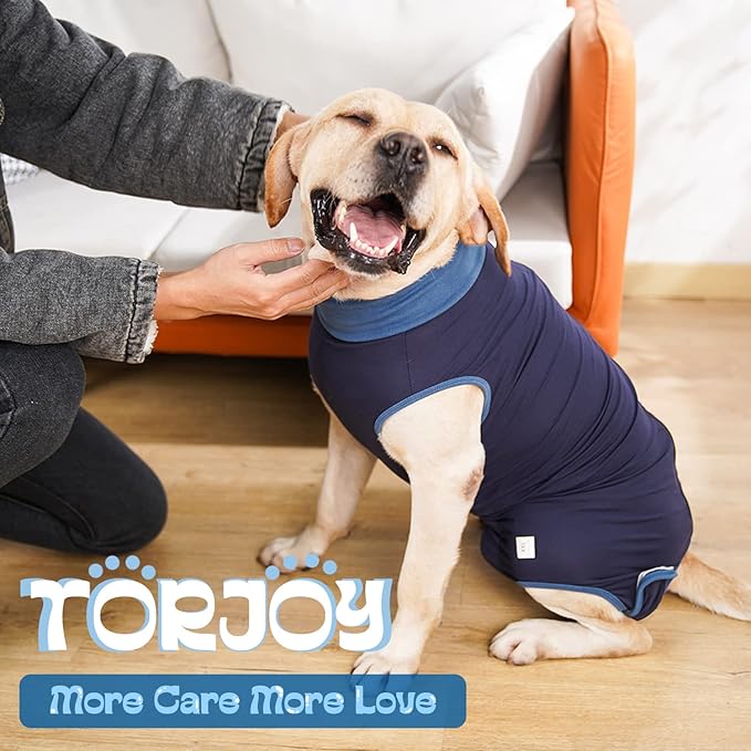 Breathable Dog Surgery Recovery Suit for Male/Female, Professional Dog Recovery Onesie with Zipper After Spay Abdominal Wounds, Anti Licking Cone E-Collar Alternative for Small Medium Large Dog