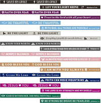 Bible Verse Bracelets – 80 Pcs Bulk Jesus Silicone Wristbands – Fun for Kids & Family - Retro Color - image 3