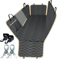 Lassie Dog Car Seat Covers for Back Seat with 2 Seat Belts - Black / Standard