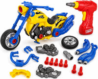 Take-Apart Motorcycle with Electric Drill, Lights - Motorcycle