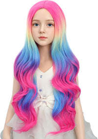 Edivd kids ginger wig with long orange wavy curls - view 11