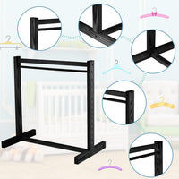 1 Set Doll Garment Rack with 10 Pcs Hangers Clothes Organizer - Black / 11 - image 3