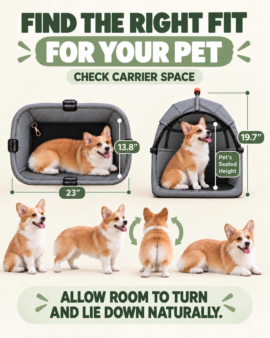Zoosky 3 in 1 Dog Stroller - Dark Gray / 3 in 1 - image 3