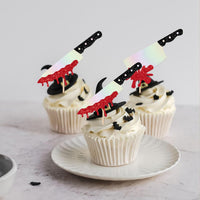 Rsstarxi 24 Have a Killer Birthday glitter horror cupcake toppers - view 33