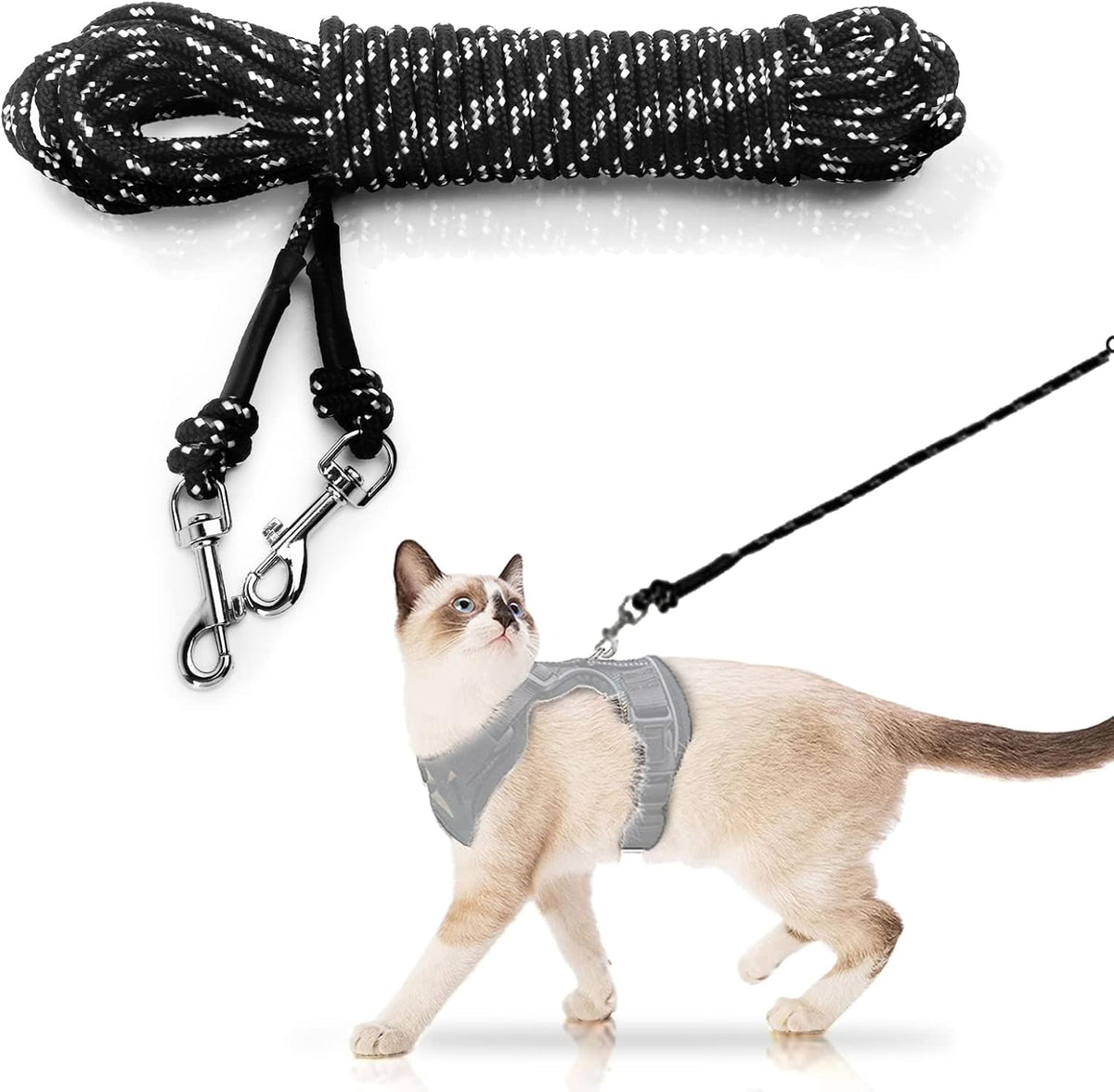 Extra Long Cat Leash for Yard - 15 ft