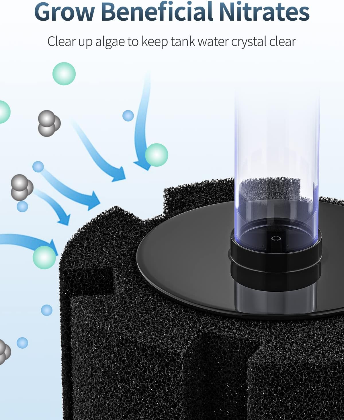 Pawfly Aquarium Large Bio Sponge Filter Quiet Betta Fry Shrimp - Up to 150Gal - image 3