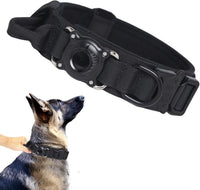 Tactical Dog Collar Adjustable Military Nylon Dog Collar with Control - XX-Large (Pack of 1) / AirtagBlack