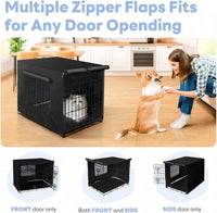 Dog Crate Cover, Kennel Covers Fit for 30 Inch Dogs Crate - Black (with window) / 36 Inch - image 2