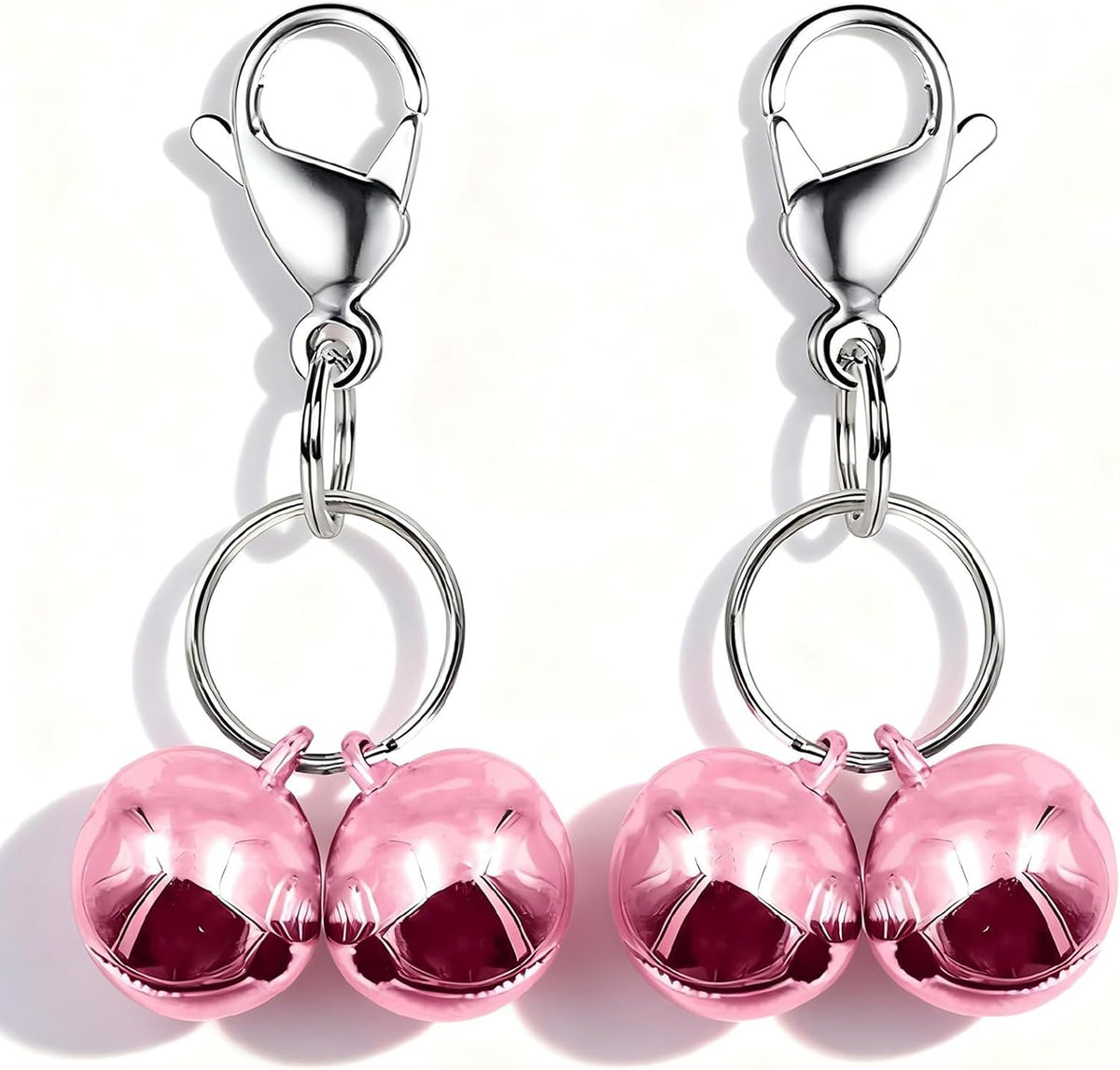 4 Sets Cat Bell for Dog Collar Charm Training Pet Pendant Accessories - Small / Pink