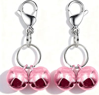 4 Sets Cat Bell for Dog Collar Charm Training Pet Pendant Accessories - Small / Pink