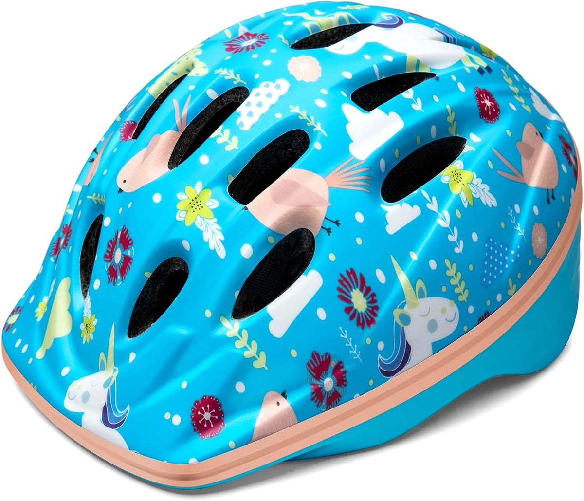 OutdoorMaster Toddler Helmet - Unicorn Blue / Small: 18.9-20.47 in. / 48-52 cm