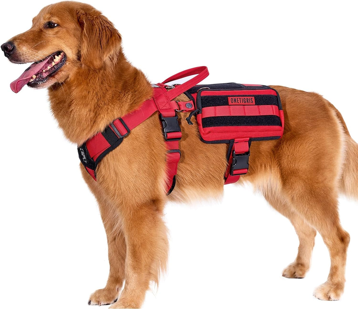 OneTigris Service Dog Vest Harness - Large / Red