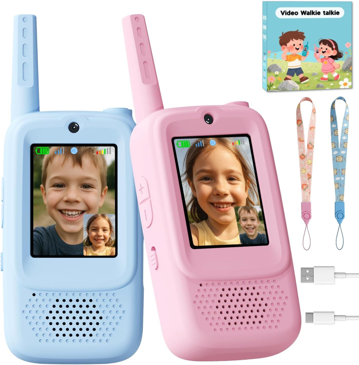Video Walkie Talkies for Kids - Blue/Pink