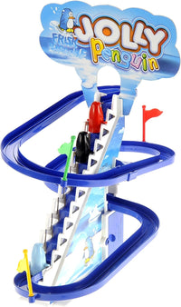 PowerTRC 13 inch penguin slide toy with stair climbing track, music and lights - view 3