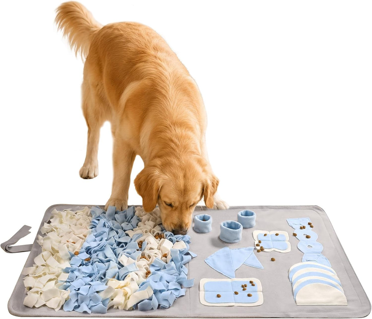 Snuffle Mat for Dogs: Slow Food Interactive Experience – Essentials for Dogs - Grey / Medium 22x38 inch