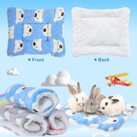 Jetec 3 Pcs Guinea Pig Beds, Fleece Small Animal Mats - Fleece / Bear / Light Pink - image 4