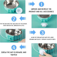 24 Pcs Crate Bowls for Dog Rabbit Ferret, Hanging Feeders - Bright / 24 - image 2