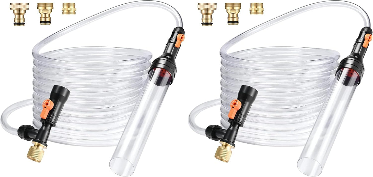 Gravel Vacuum for Aquarium Water Changer Fish Tank Cleaning Tools - 30ft (Pack of 2)