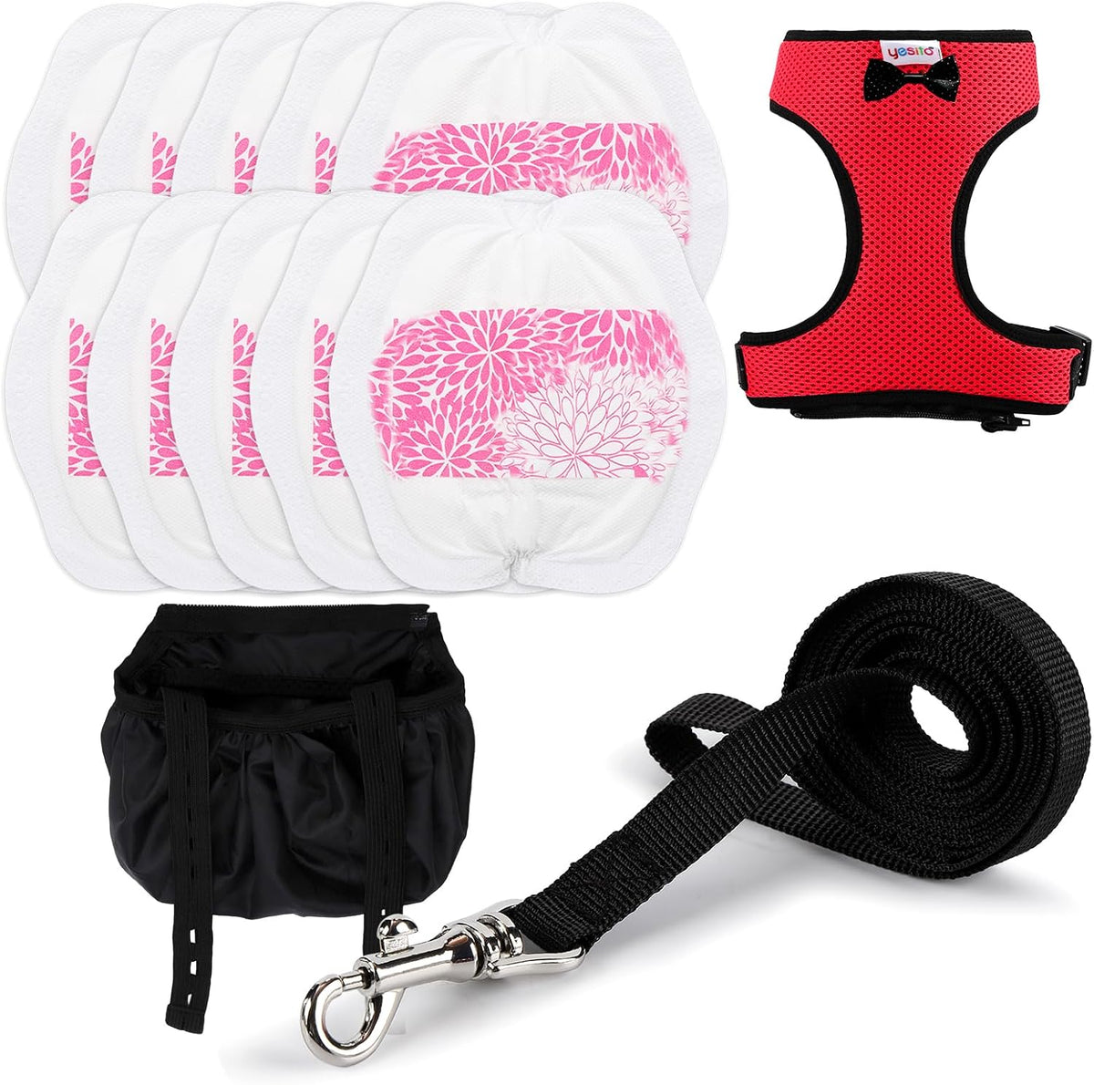 Adjustable Chicken Harness Diaper - Large / Red