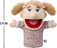 Family Hand Puppets for Kids, Includes Grandpa, Grandma, Dad - Style1 - Daughter - image 3
