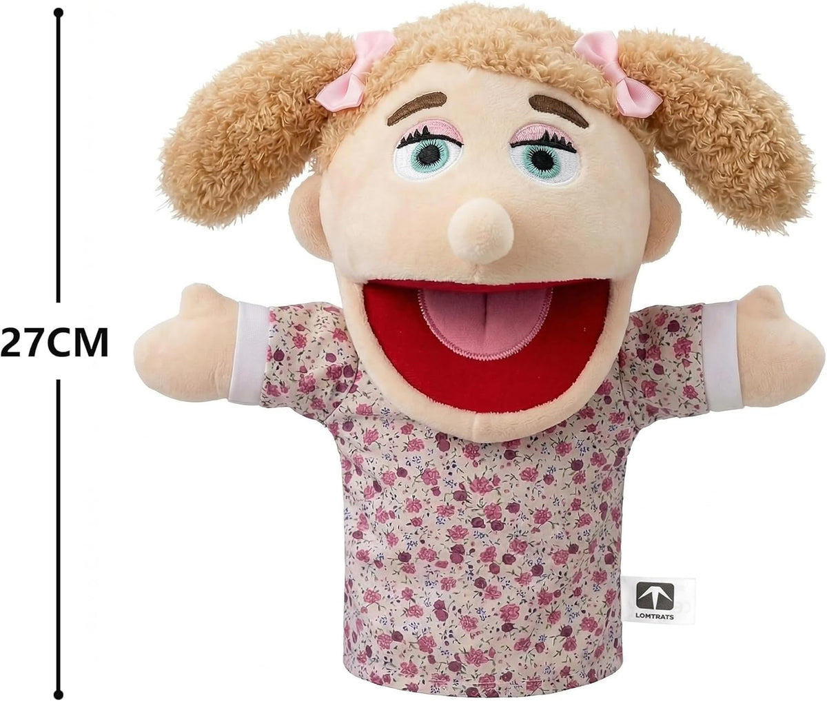 Family Hand Puppets for Kids, Includes Grandpa, Grandma, Dad - Style1 - Daughter - image 3