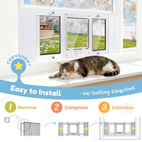 Cat Door for Window & Small Dog, Quick Damage-Free Install - XL: Fits 36"-40" Width / Extra‑Tall Height(H:15.3") - image 3