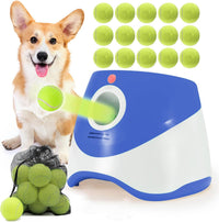 SOCO Automatic Ball Launcher for Dogs, Orange - Blue-15 balls