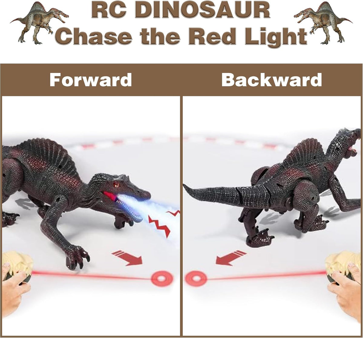 Richgv Dinosaur Toys for Kids 3-5-7 Years Old - Red - image 4