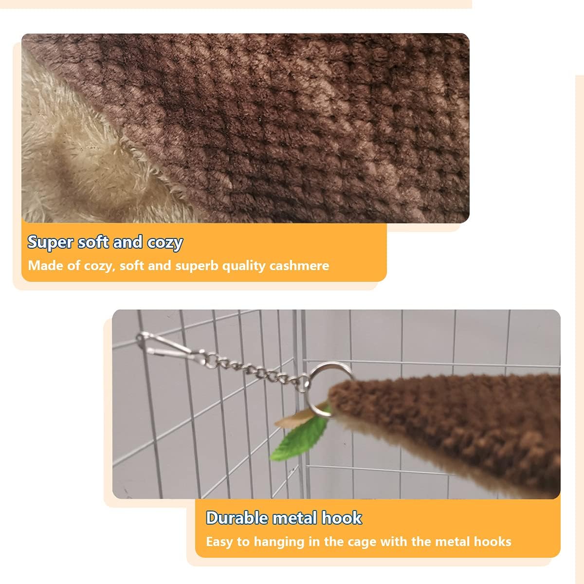LEFTSTARER Guinea Pig Ferret Rat Hammock Toy Small Animal Cage - 3.Hammock - image 4
